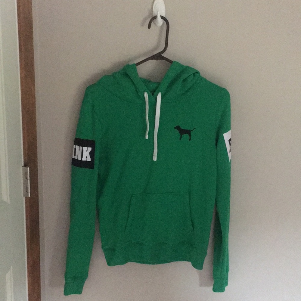 Green hooded sweatshirt from Pink